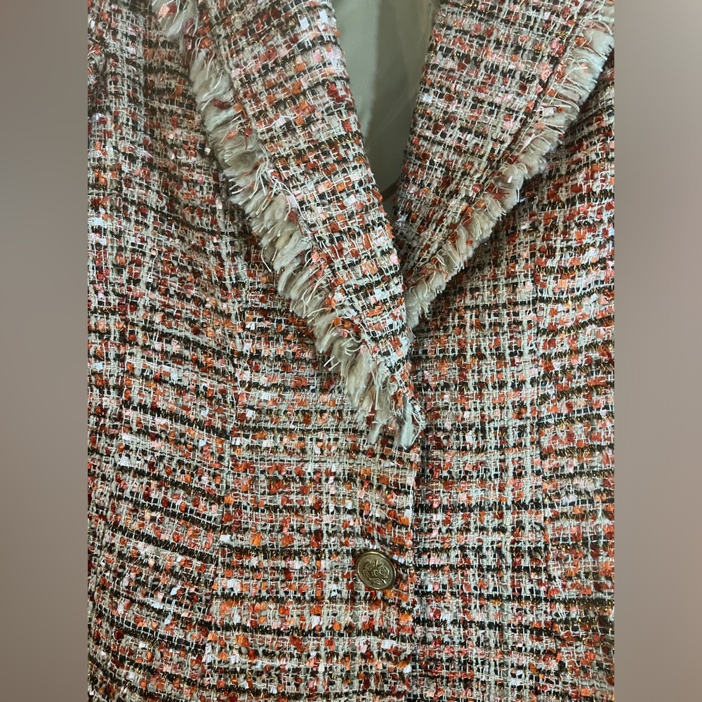 Walter Baker Lana Belmont Pink Red Tweed Blazer Jacket Size Small 🩷❤️ - Picture 6 of 11